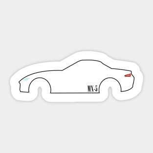 Mazda Miata MX-5 ND IV Outline Only Black Sticker